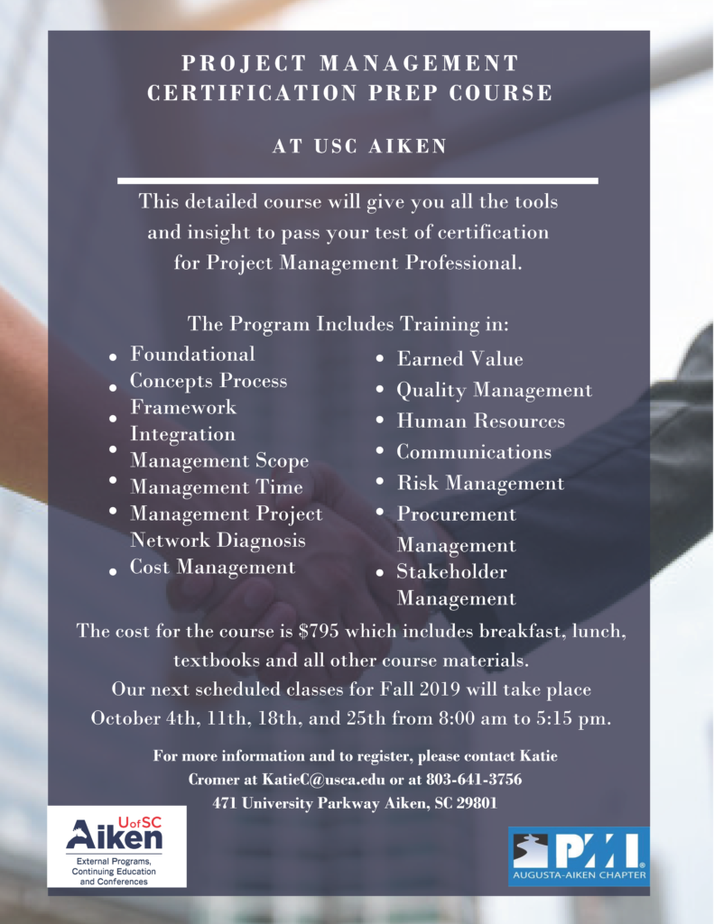 Project Management Certification Prep Course Available at USCA